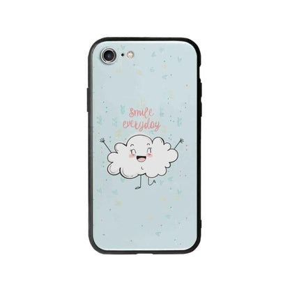 Coque Pour iPhone 7 Nuage Souriant - Coque Wiqeo 10€-15€, Géraud Fournier, Illustration, iPhone 7, Mignon Wiqeo, Déstockeur de Coques Pour iPhone