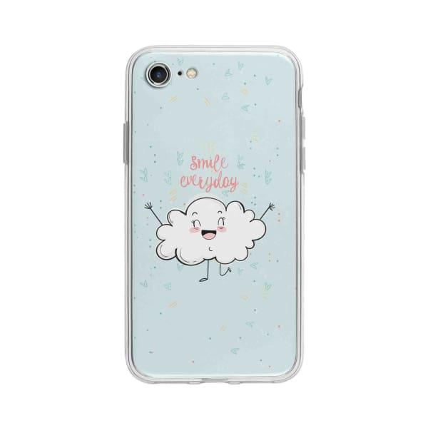 Coque Pour iPhone 7 Nuage Souriant - Coque Wiqeo 10€-15€, Géraud Fournier, Illustration, iPhone 7, Mignon Wiqeo, Déstockeur de Coques Pour iPhone