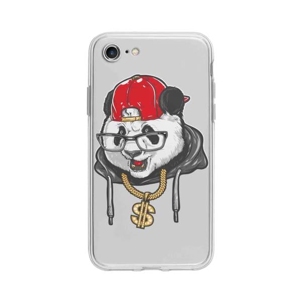 Coque Pour iPhone 7 Panda Hiphop - Coque Wiqeo 10€-15€, Animaux, Estelle Adam, Illustration, iPhone 7 Wiqeo, Déstockeur de Coques Pour iPhone