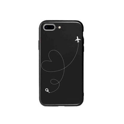 Coque Pour iPhone 7 Plus Avion Cœur - Coque Wiqeo 10€-15€, Estelle Adam, Illustration, iPhone 7 Plus Wiqeo, Déstockeur de Coques Pour iPhone