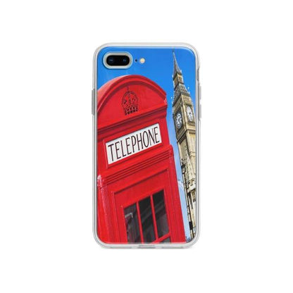 Coque Pour iPhone 7 Plus Cabine Téléphonique - Coque Wiqeo 10€-15€, Estelle Adam, Illustration, iPhone 7 Plus, U.K. Wiqeo, Déstockeur de Coques Pour iPhone