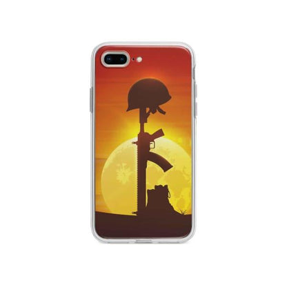 Coque Pour iPhone 7 Plus Casque et Fusil - Coque Wiqeo 10€-15€, Estelle Adam, Illustration, iPhone 7 Plus Wiqeo, Déstockeur de Coques Pour iPhone