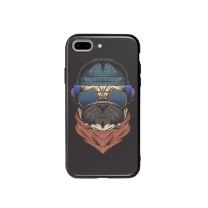 Coque Pour iPhone 7 Plus Chien Écouteurs - Coque Wiqeo 10€-15€, Animaux, Estelle Adam, Illustration, iPhone 7 Plus Wiqeo, Déstockeur de Coques Pour iPhone