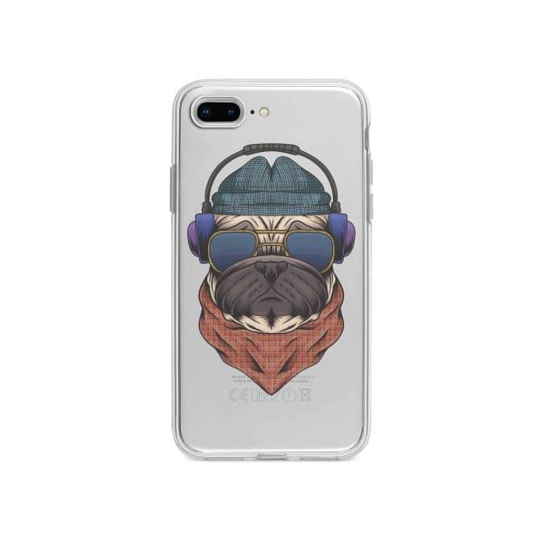 Coque Pour iPhone 7 Plus Chien Écouteurs - Coque Wiqeo 10€-15€, Animaux, Estelle Adam, Illustration, iPhone 7 Plus Wiqeo, Déstockeur de Coques Pour iPhone