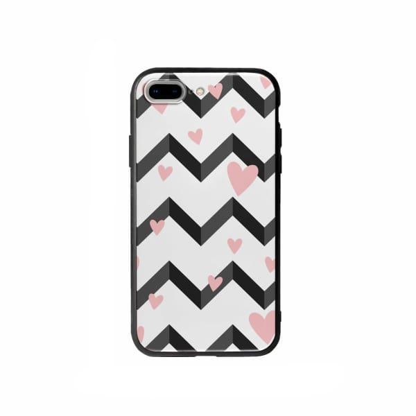 Coque Pour iPhone 7 Plus Cœurs Motif Noir et Blanc - Coque Wiqeo 10€-15€, Cœurs, Estelle Adam, iPhone 7 Plus, Motif Wiqeo, Déstockeur de Coques Pour iPhone