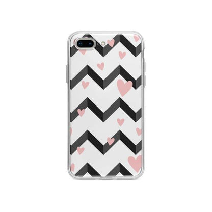 Coque Pour iPhone 7 Plus Cœurs Motif Noir et Blanc - Coque Wiqeo 10€-15€, Cœurs, Estelle Adam, iPhone 7 Plus, Motif Wiqeo, Déstockeur de Coques Pour iPhone