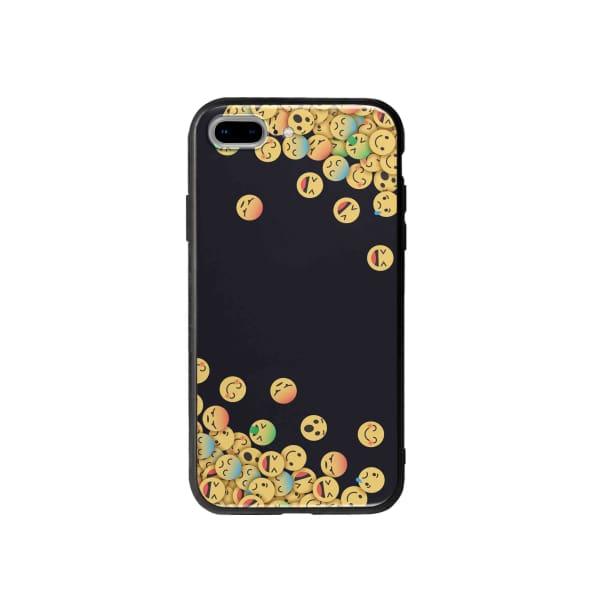 Coque Pour iPhone 7 Plus Emojis Tombants - Coque Wiqeo 10€-15€, Estelle Adam, iPhone 7 Plus, Motif Wiqeo, Déstockeur de Coques Pour iPhone