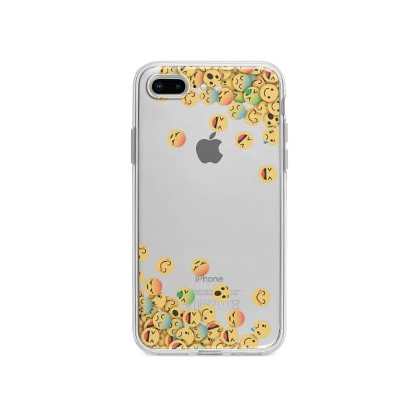 Coque Pour iPhone 7 Plus Emojis Tombants - Coque Wiqeo 10€-15€, Estelle Adam, iPhone 7 Plus, Motif Wiqeo, Déstockeur de Coques Pour iPhone