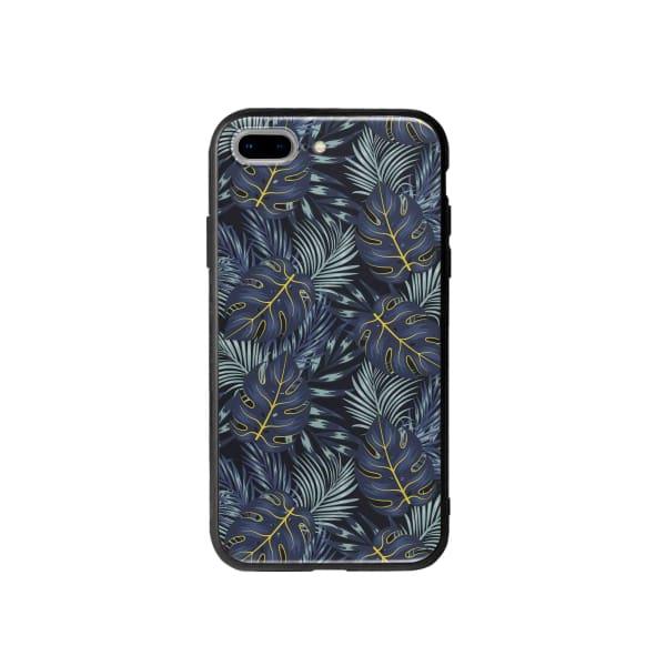 Coque Pour iPhone 7 Plus Feuilles Bleuâtres - Coque Wiqeo 10€-15€, Estelle Adam, Feuilles, iPhone 7 Plus, Motif Wiqeo, Déstockeur de Coques Pour iPhone