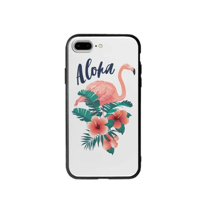 Coque Pour iPhone 7 Plus Flamant Rose Tropical - Coque Wiqeo 10€-15€, Estelle Adam, Feuilles, iPhone 7 Plus, Motif Wiqeo, Déstockeur de Coques Pour iPhone