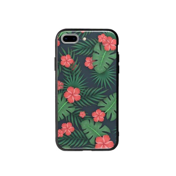 Coque Pour iPhone 7 Plus Flore Exotique - Coque Wiqeo 10€-15€, Estelle Adam, Feuilles, Fleur, iPhone 7 Plus, Motif Wiqeo, Déstockeur de Coques Pour iPhone