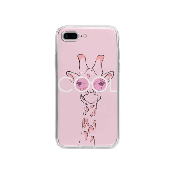 Coque Pour iPhone 7 Plus Girafe Cool - Coque Wiqeo 10€-15€, Animaux, Estelle Adam, Illustration, iPhone 7 Plus Wiqeo, Déstockeur de Coques Pour iPhone