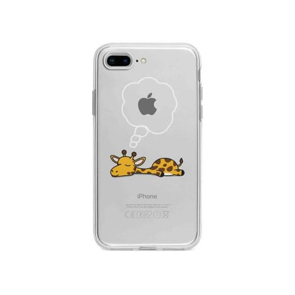 Coque Pour iPhone 7 Plus Girafe Endormie - Coque Wiqeo 10€-15€, Animaux, Estelle Adam, Illustration, iPhone 7 Plus Wiqeo, Déstockeur de Coques Pour iPhone