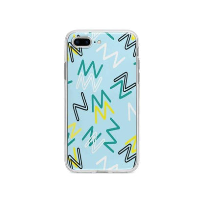 Coque Pour iPhone 7 Plus Gribouillis Géométrique - Coque Wiqeo 10€-15€, Estelle Adam, iPhone 7 Plus, Motif Wiqeo, Déstockeur de Coques Pour iPhone