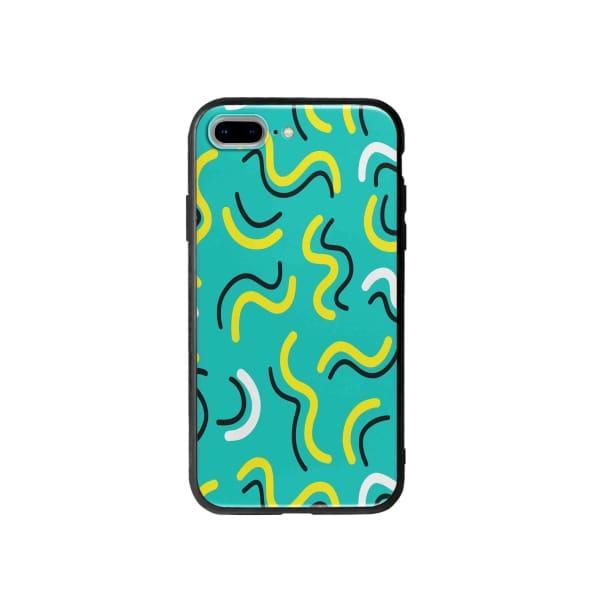 Coque Pour iPhone 7 Plus Griffonnages Turquois - Coque Wiqeo 10€-15€, Estelle Adam, iPhone 7 Plus, Motif Wiqeo, Déstockeur de Coques Pour iPhone