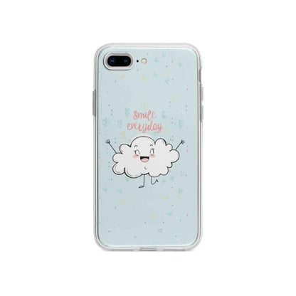 Coque Pour iPhone 7 Plus Nuage Souriant - Coque Wiqeo 10€-15€, Géraud Fournier, Illustration, iPhone 7 Plus, Mignon Wiqeo, Déstockeur de Coques Pour iPhone