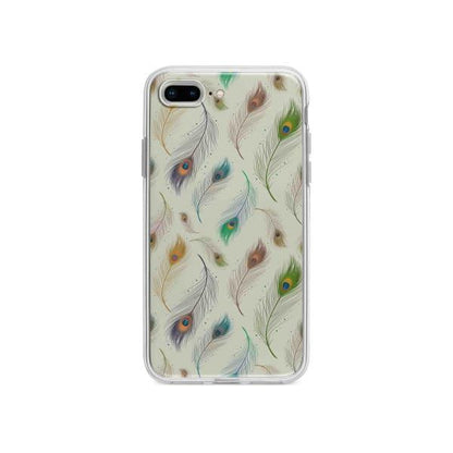 Coque Pour iPhone 7 Plus Plumes de Paon - Coque Wiqeo 10€-15€, Estelle Adam, Illustration, iPhone 7 Plus, Motif Wiqeo, Déstockeur de Coques Pour iPhone