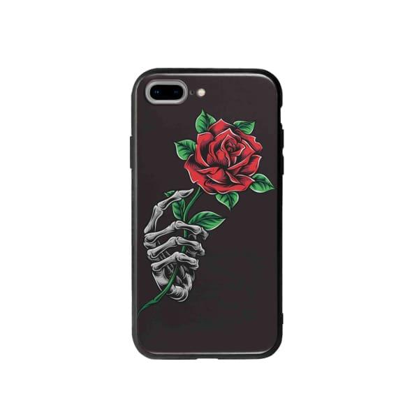 Coque Pour iPhone 7 Plus Rose Squelette - Coque Wiqeo 10€-15€, Albert Dupont, Fleur, iPhone 7 Plus, Squelette Wiqeo, Déstockeur de Coques Pour iPhone