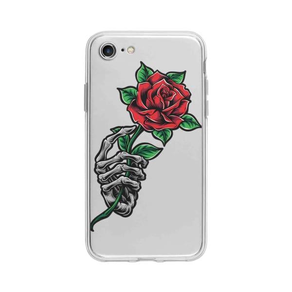 Coque Pour iPhone 7 Rose Squelette - Coque Wiqeo 10€-15€, Albert Dupont, Fleur, iPhone 7, Squelette Wiqeo, Déstockeur de Coques Pour iPhone