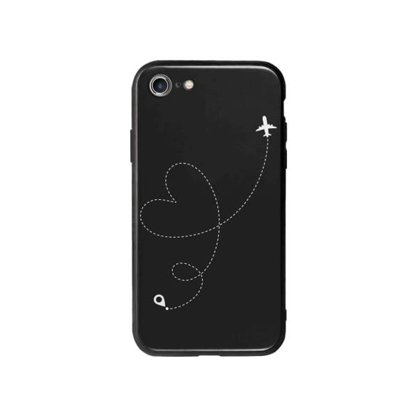 Coque Pour iPhone 8 Avion Cœur - Coque Wiqeo 10€-15€, Estelle Adam, Illustration, iPhone 8 Wiqeo, Déstockeur de Coques Pour iPhone