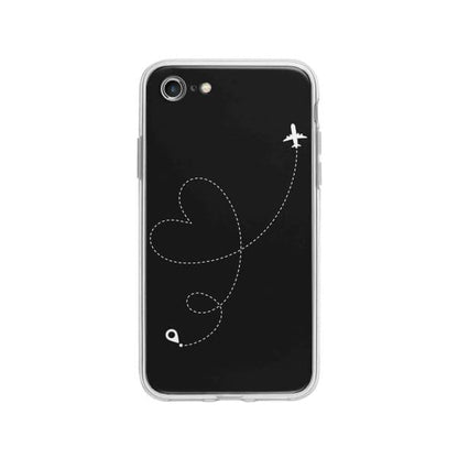 Coque Pour iPhone 8 Avion Cœur - Coque Wiqeo 10€-15€, Estelle Adam, Illustration, iPhone 8 Wiqeo, Déstockeur de Coques Pour iPhone