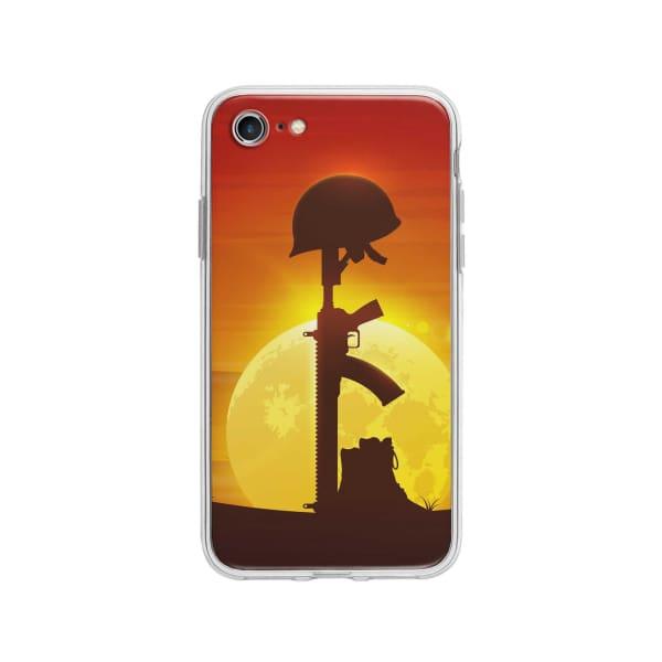 Coque Pour iPhone 8 Casque et Fusil - Coque Wiqeo 10€-15€, Estelle Adam, Illustration, iPhone 8 Wiqeo, Déstockeur de Coques Pour iPhone