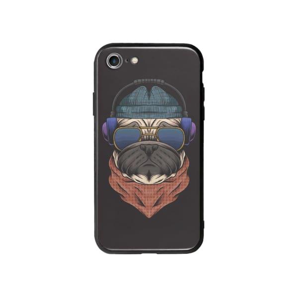 Coque Pour iPhone 8 Chien Écouteurs - Coque Wiqeo 10€-15€, Animaux, Estelle Adam, Illustration, iPhone 8 Wiqeo, Déstockeur de Coques Pour iPhone