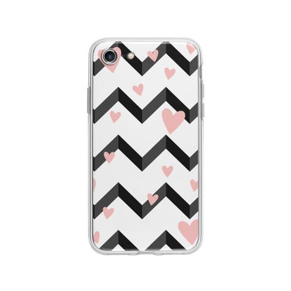 Coque Pour iPhone 8 Cœurs Motif Noir et Blanc - Coque Wiqeo 10€-15€, Cœurs, Estelle Adam, iPhone 8, Motif Wiqeo, Déstockeur de Coques Pour iPhone