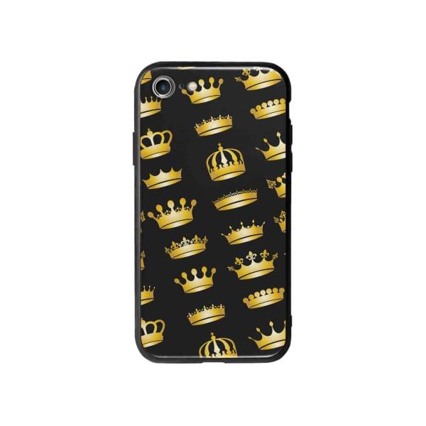 Coque Pour iPhone 8 Couronnes Dorées - Coque Wiqeo 10€-15€, Estelle Adam, iPhone 8, Motif Wiqeo, Déstockeur de Coques Pour iPhone