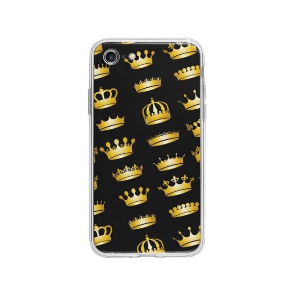 Coque Pour iPhone 8 Couronnes Dorées - Coque Wiqeo 10€-15€, Estelle Adam, iPhone 8, Motif Wiqeo, Déstockeur de Coques Pour iPhone