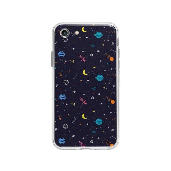 Coque Pour iPhone 8 Dessin Galactique - Coque Wiqeo 10€-15€, Estelle Adam, Illustration, iPhone 8, Motif Wiqeo, Déstockeur de Coques Pour iPhone