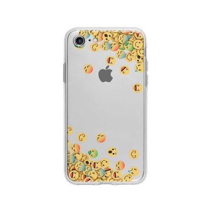 Coque Pour iPhone 8 Emojis Tombants - Coque Wiqeo 10€-15€, Estelle Adam, iPhone 8, Motif Wiqeo, Déstockeur de Coques Pour iPhone