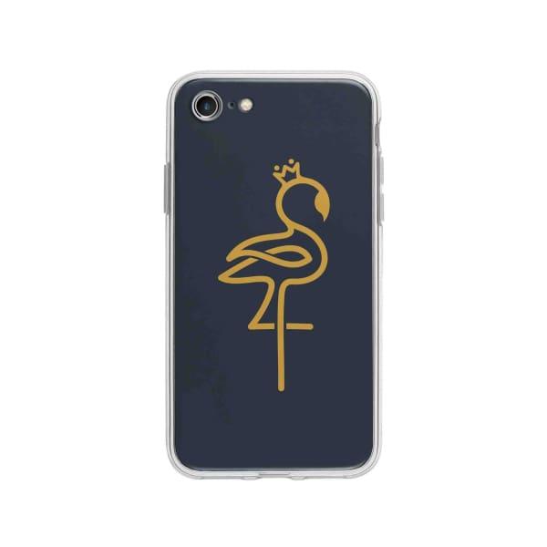 Coque Pour iPhone 8 Flamant Rose Linéaire - Coque Wiqeo 10€-15€, Animaux, Estelle Adam, iPhone 8, Motif Wiqeo, Déstockeur de Coques Pour iPhone