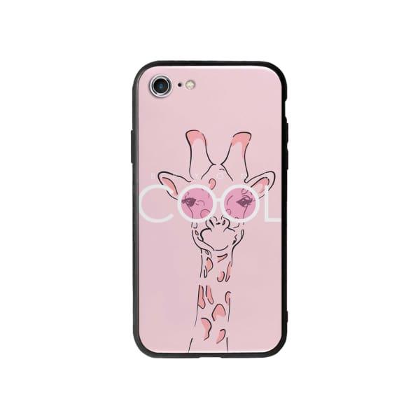 Coque Pour iPhone 8 Girafe Cool - Coque Wiqeo 10€-15€, Animaux, Estelle Adam, Illustration, iPhone 8 Wiqeo, Déstockeur de Coques Pour iPhone