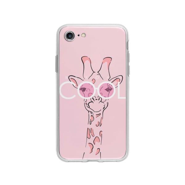 Coque Pour iPhone 8 Girafe Cool - Coque Wiqeo 10€-15€, Animaux, Estelle Adam, Illustration, iPhone 8 Wiqeo, Déstockeur de Coques Pour iPhone