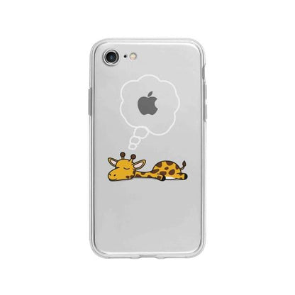 Coque Pour iPhone 8 Girafe Endormie - Coque Wiqeo 10€-15€, Animaux, Estelle Adam, Illustration, iPhone 8 Wiqeo, Déstockeur de Coques Pour iPhone