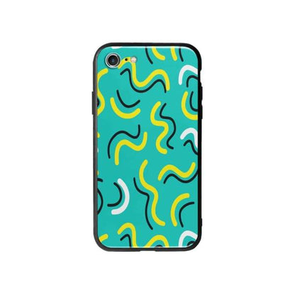 Coque Pour iPhone 8 Griffonnages Turquois - Coque Wiqeo 10€-15€, Estelle Adam, iPhone 8, Motif Wiqeo, Déstockeur de Coques Pour iPhone