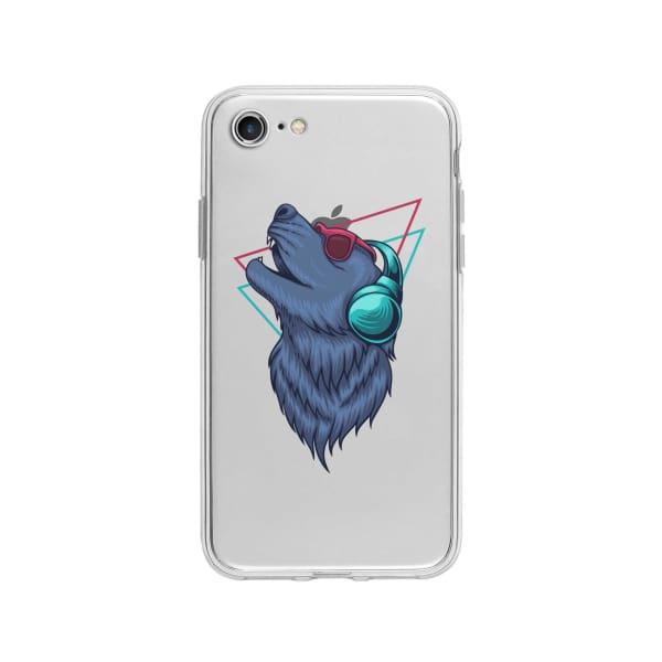 Coque Pour iPhone 8 Loup Extatique - Coque Wiqeo 10€-15€, Estelle Adam, Illustration, iPhone 8, Motif Wiqeo, Déstockeur de Coques Pour iPhone