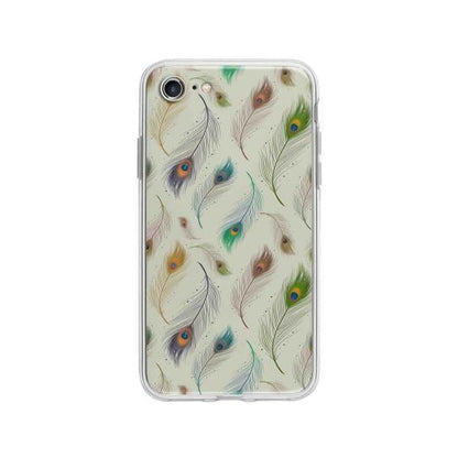 Coque Pour iPhone 8 Plumes de Paon - Coque Wiqeo 10€-15€, Estelle Adam, Illustration, iPhone 8, Motif Wiqeo, Déstockeur de Coques Pour iPhone