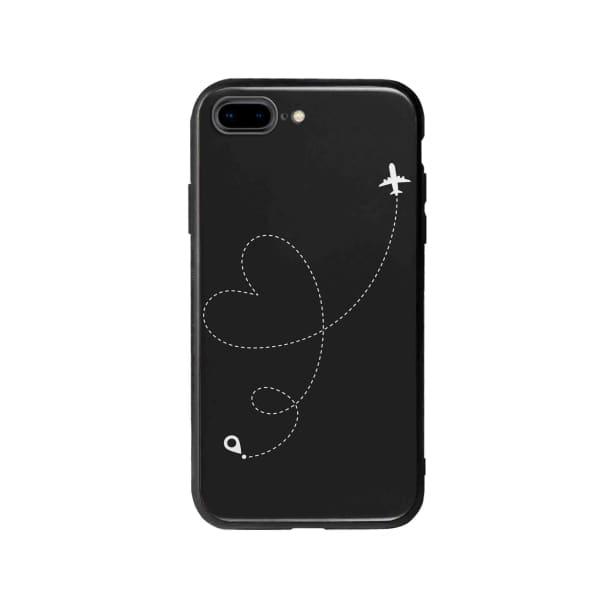 Coque Pour iPhone 8 Plus Avion Cœur - Coque Wiqeo 10€-15€, Estelle Adam, Illustration, iPhone 8 Plus Wiqeo, Déstockeur de Coques Pour iPhone