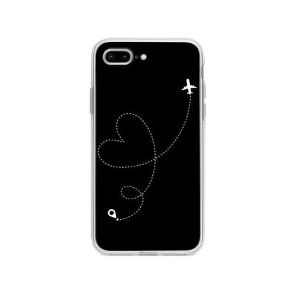 Coque Pour iPhone 8 Plus Avion Cœur - Coque Wiqeo 10€-15€, Estelle Adam, Illustration, iPhone 8 Plus Wiqeo, Déstockeur de Coques Pour iPhone