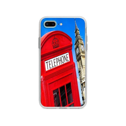 Coque Pour iPhone 8 Plus Cabine Téléphonique - Coque Wiqeo 10€-15€, Estelle Adam, Illustration, iPhone 8 Plus, U.K. Wiqeo, Déstockeur de Coques Pour iPhone