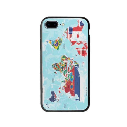 Coque Pour iPhone 8 Plus Carte du Monde - Coque Wiqeo 10€-15€, Estelle Adam, Illustration, iPhone 8 Plus Wiqeo, Déstockeur de Coques Pour iPhone