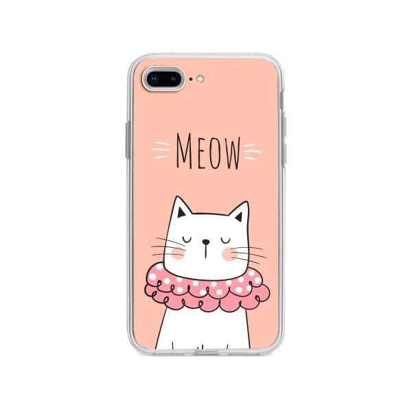 Coque Pour iPhone 8 Plus Chat Meow - Coque Wiqeo 10€-15€, Animaux, Géraud Fournier, iPhone 8 Plus, Mignon Wiqeo, Déstockeur de Coques Pour iPhone