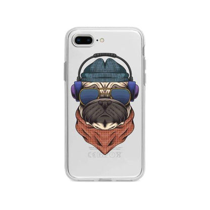 Coque Pour iPhone 8 Plus Chien Écouteurs - Coque Wiqeo 10€-15€, Animaux, Estelle Adam, Illustration, iPhone 8 Plus Wiqeo, Déstockeur de Coques Pour iPhone