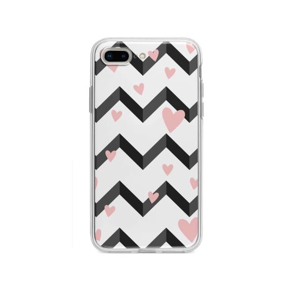 Coque Pour iPhone 8 Plus Cœurs Motif Noir et Blanc - Coque Wiqeo 10€-15€, Cœurs, Estelle Adam, iPhone 8 Plus, Motif Wiqeo, Déstockeur de Coques Pour iPhone