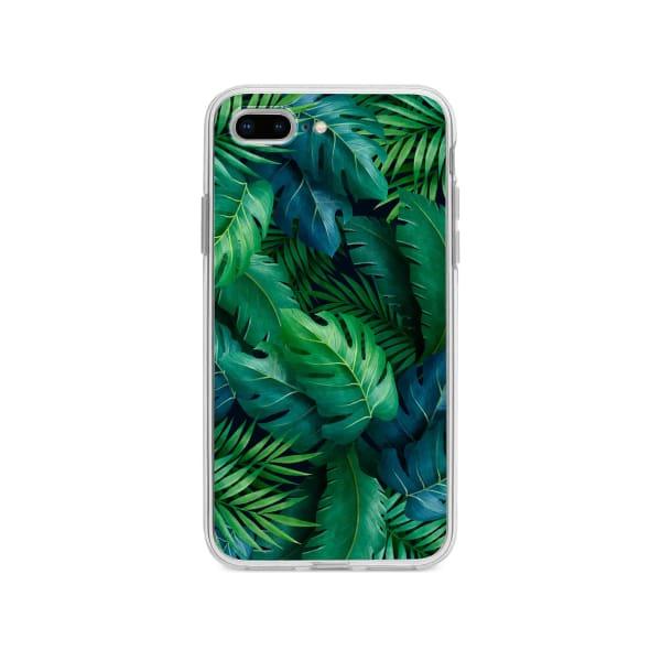 Coque Pour iPhone 8 Plus Feuillage Tropical - Coque Wiqeo 10€-15€, Estelle Adam, Feuilles, iPhone 8 Plus, Motif Wiqeo, Déstockeur de Coques Pour iPhone