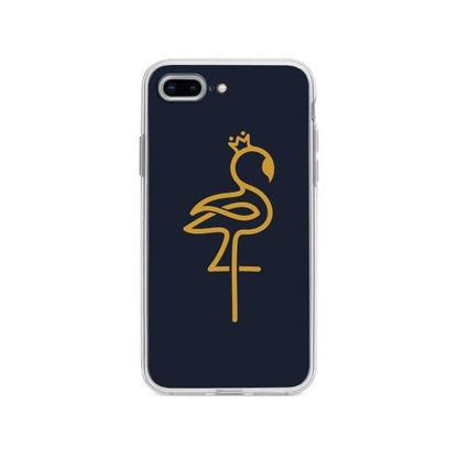 Coque Pour iPhone 8 Plus Flamant Rose Linéaire - Coque Wiqeo 10€-15€, Animaux, Estelle Adam, iPhone 8 Plus, Motif Wiqeo, Déstockeur de Coques Pour iPhone