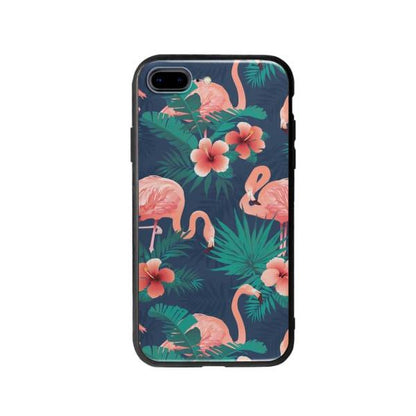 Coque Pour iPhone 8 Plus Flamant Rose Palmier - Coque Wiqeo 10€-15€, Estelle Adam, Feuilles, iPhone 8 Plus, Motif Wiqeo, Déstockeur de Coques Pour iPhone