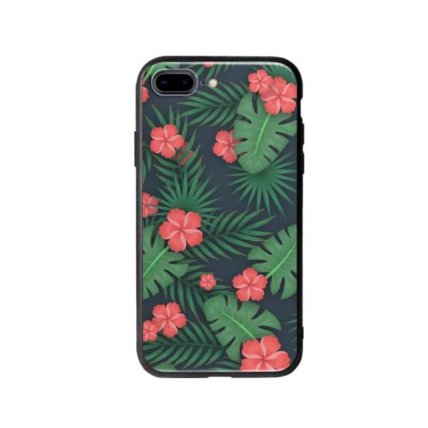 Coque Pour iPhone 8 Plus Flore Exotique - Coque Wiqeo 10€-15€, Estelle Adam, Feuilles, Fleur, iPhone 8 Plus, Motif Wiqeo, Déstockeur de Coques Pour iPhone